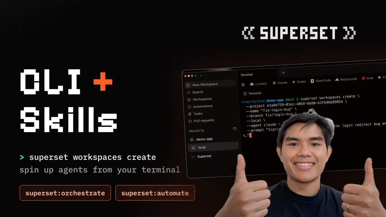 Superset CLI + Skills Demo