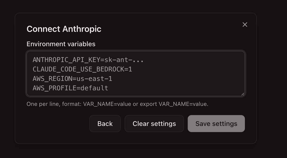 Environment variables