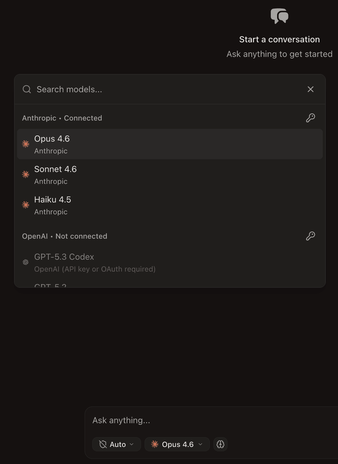 Model picker